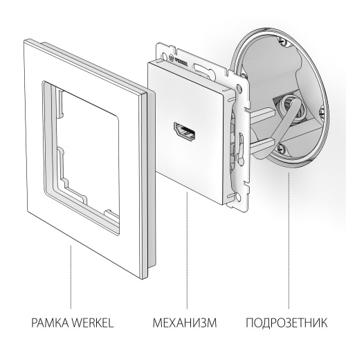 W1186006/ Розетка HDMI (серебряный) W1186006 фото 2