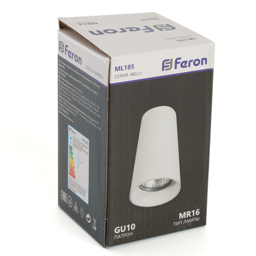 Светильник потолочный Feron ML185 Barrel BELL MR16 35W, 230V, GU10, белый фото 4