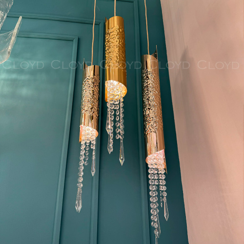 Подвесной светильник Cloyd EFIALT P1 / выс. 86 см - золото (арт.11523) фото 4