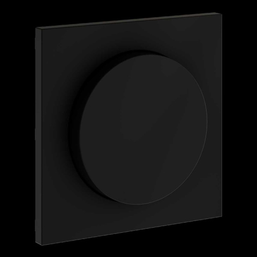 Накладка для светорегулятора поворотно-нажимного S70 (черный матовый) Voltum VLS002008