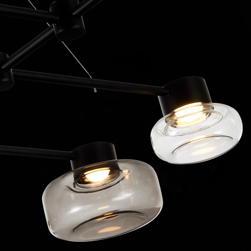 SL6005.403.08 Светильник подвесной ST-Luce Черный/Дымчатый, Прозрачный LED 8*3W 3000K VALLO фото 10
