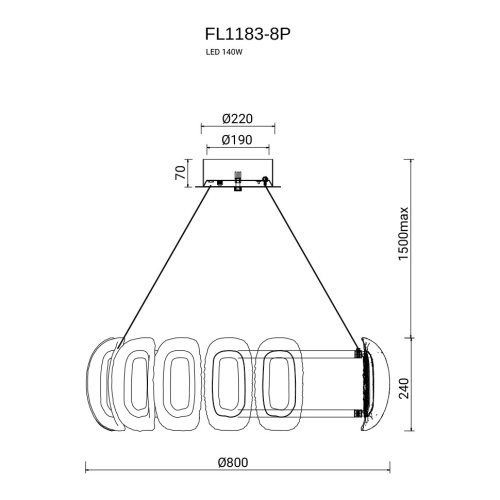Люстра подвесная Nobilta FL1183-8P фото 4 Люстра подвесная Nobilta FL1183-8P фото 4