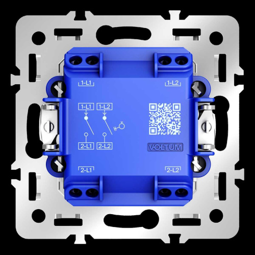 Механизм выключателя с самовозвратом двухклавишного 10А, S70 Voltum VLS0206M Механизм выключателя с самовозвратом двухклавишного 10А, S70 Voltum VLS0206M