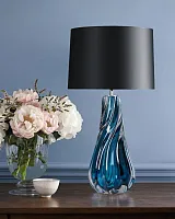 Синяя настольная лампа "Коламбус"