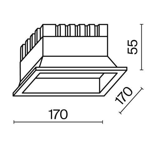 Встраиваемый светильник Technical DL056-24W3K-W фото 4