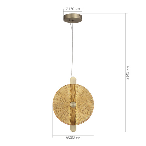 SL6141.313.01 Светильник подвесной ST-Luce бронза/янтарь LED 1*11W 4000K WASI фото 2