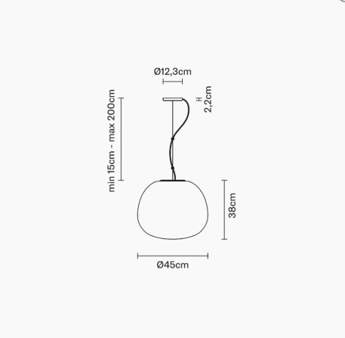 Подвесной светильник Lumi Mochi d45 фото 2