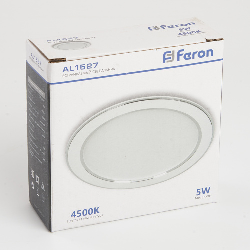 Светодиодный светильник Feron AL1527 встраиваемый 5W 4500K белый фото 2