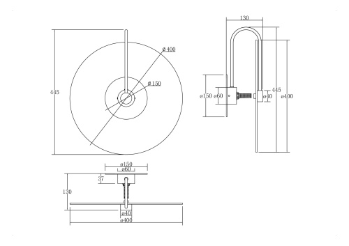 Настенный светильник (бра) Maytoni MOD305WL-01CH фото 3