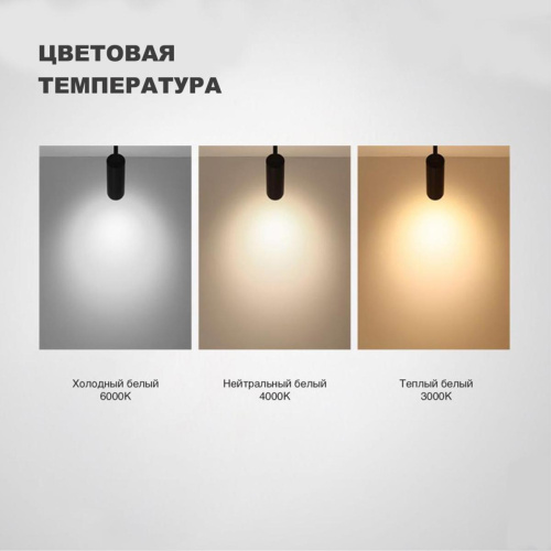 Трековый трехфазный светодиодный светильник Novotech Port Nail 358740 фото 2