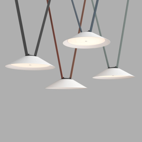 DK5564-WH+BK Cветильник для трека-ремня Belty, серия Flow, со светодиодом, D300*H71мм, 48V DC, 20W, RA90, 120°, 4000K, IP20, белый с черным, алюминий фото 3