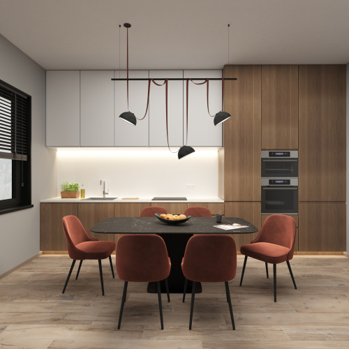DK5660-BK Cветильник для трека-ремня Belty Smart, серия Flow со светодиодом, D220*H117мм, 48V DC, 24W, RA90, 120°, 3000-5700K, IP20, черный, алюминий фото 7