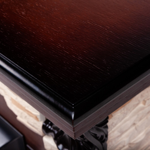 Каминокомплект DUBLIN ROCK/ДУБЛИН РОК Античный дуб с очагом Электроочаг MAJESTIC LUX RC/МАДЖЕСТИК С ПУЛЬТОМ фото 3