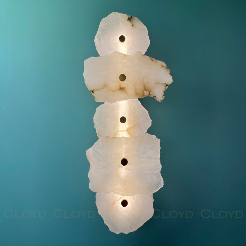 Бра Cloyd KNOSS-A W1 / выс. 51 см - алебастр - латунь (арт.20270) фото 7