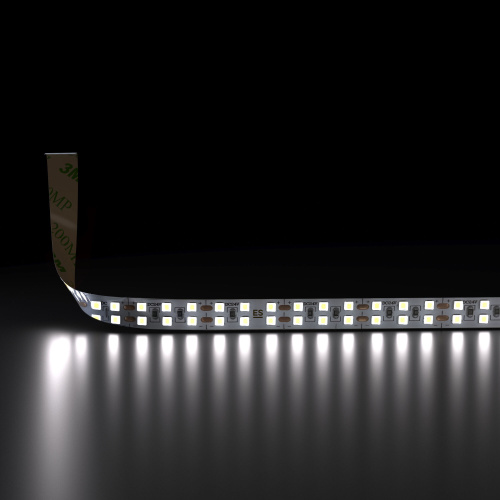 Светодиодная лента 240 LED 18 Вт IP20 двухрядная 6500К холодный белый 2835 24V 240Led 18W IP20 фото 2
