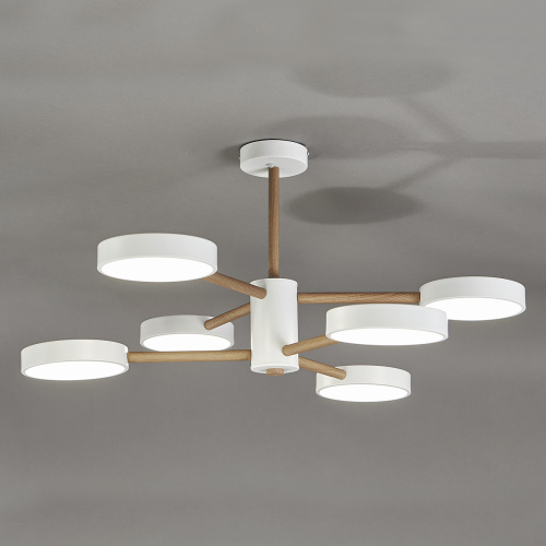 Потолочный светильник Escada 10236/6 LED*96W White/Wooden фото 4 Потолочный светильник Escada 10236/6 LED*96W White/Wooden фото 4