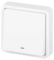 Переключатель ЭРА Эксперт 11-1527-01 с подсветкой IP55 10АХ-250В СУ белый Б0063253