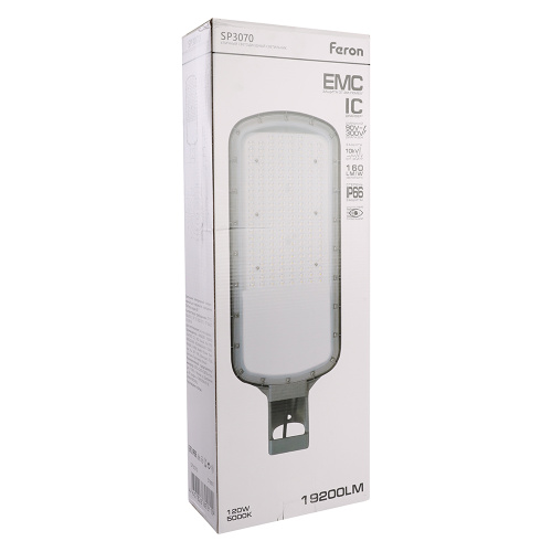 Светодиодный уличный консольный светильник Feron SP3070 120W 5000K AC90-300V, серый фото 11 Светодиодный уличный консольный светильник Feron SP3070 120W 5000K AC90-300V, серый фото 11