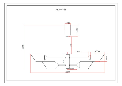 Люстра подвесная Moderli V10807-8P Avery фото 5