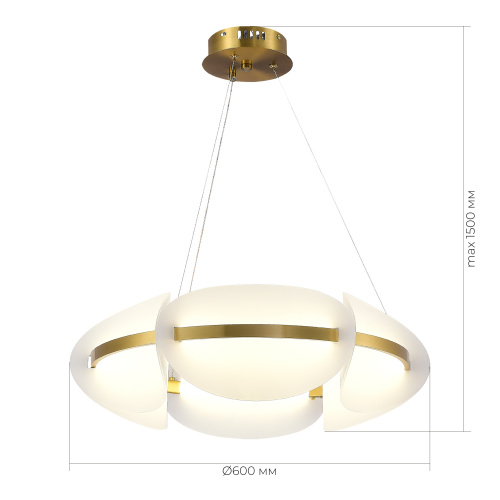 SL1304.203.45 Люстра подвесная ST-Luce Золотистый/Белый LED 1*45W 3000K ETOILE фото 2