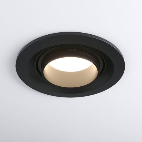 Встраиваемый светодиодный светильник с регулировкой угла освещения 9920 LED 15W 4200K черный фото 5