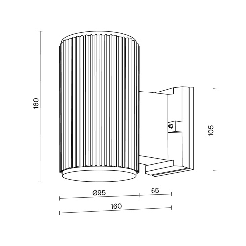Уличный настенный светильник Outdoor O419WL-01B фото 6