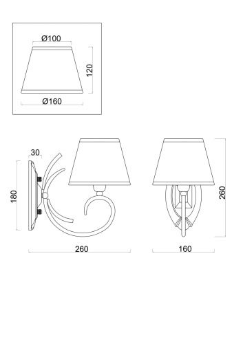 Настенный светильник (бра) Freya FR2013WL-01G фото 3