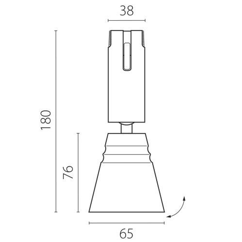 Трековый светильник Lightstar Due Hermes 210847 фото 4