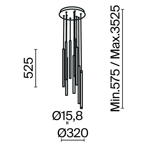 Подвесной светильник Maytoni MOD236PL-L54B3K фото 8