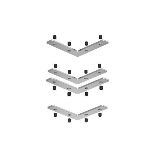 TR2019-AL Комплект угловых соединителей трека SLOTT, алюминий фото 3