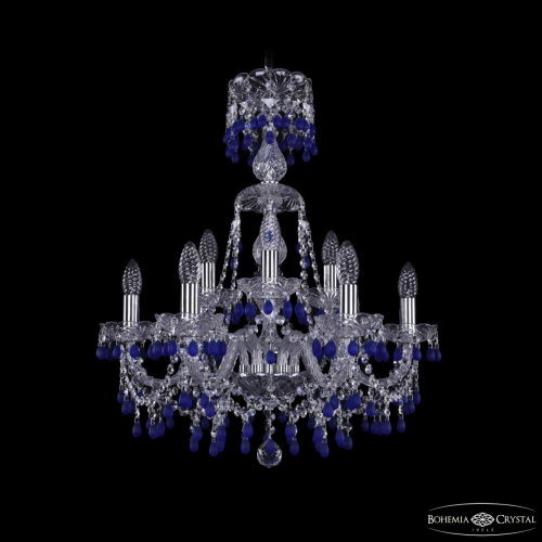 Люстра хрустальная 1410/6+3/195/XL-66 Ni V3001 Bohemia Ivele Crystal (Богемия Ивеле Кристалл)
