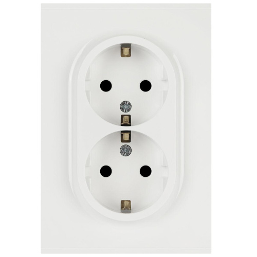 Розетка ЭРА Arktik 16-2105-01 двойная с заземлением 2X2P+E Schuko со шторками 16А-250В белый Б0070454 Розетка ЭРА Arktik 16-2105-01 двойная с заземлением 2X2P+E Schuko со шторками 16А-250В белый Б0070454
