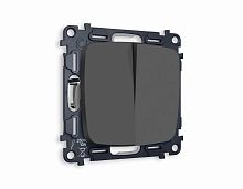 Комплект механизма 2-кл выключателя AMBRELLA VOLT OMEGA Графит мягкое касание QUANT (OP9030, VM115) MO903010