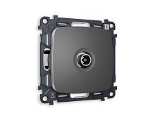 Комплект механизма TV розетки оконечной AMBRELLA VOLT OMEGA Антрацит серый 50-870 MHz 1dB QUANT (OP6630, VM202) MO663010