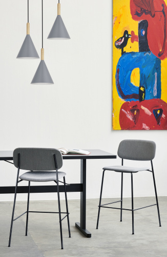 SLE1255-433-03 Светильник подвесной Черный/Серый E27 3*40W ARKET фото 2