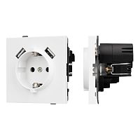 Механизм розетки с USB зарядкой SCT-TENDO-MUAA-PL-WH (230V, 16A) Arlight 054082