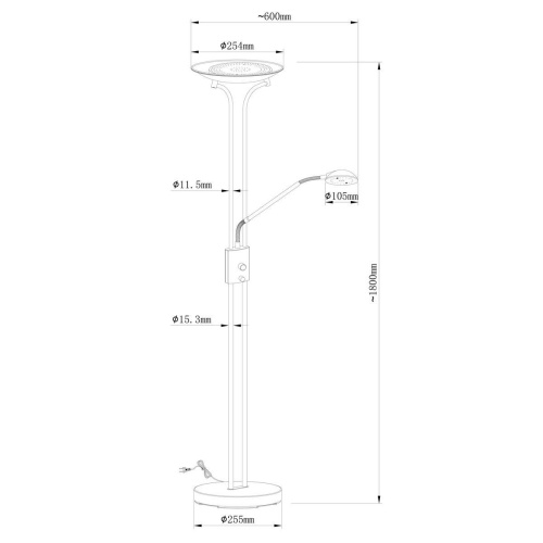 Торшер Arte Lamp Duetto A4329PN-2PB фото 2 Торшер Arte Lamp Duetto A4329PN-2PB фото 2