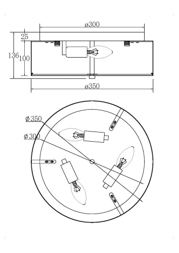 Потолочный светильник Maytoni MOD096CL-03CH фото 6