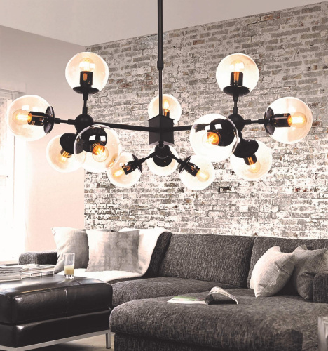 Подвесной светильник Lumina Deco Zodiak LDP 160-12 BK+TEA фото 5