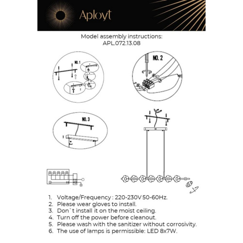 Люстра подвесная APL.072.13.08 фото 15