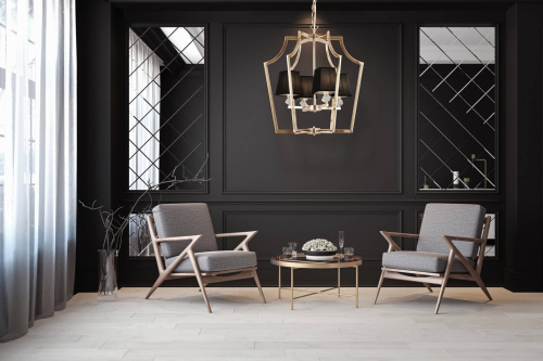 Подвесная люстра Lumina Deco Montero LDP 1249-4 GD+BK фото 7