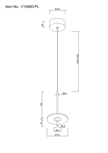 Светильник подвесной светодиодный Moderli V10880-PL Ella фото 5