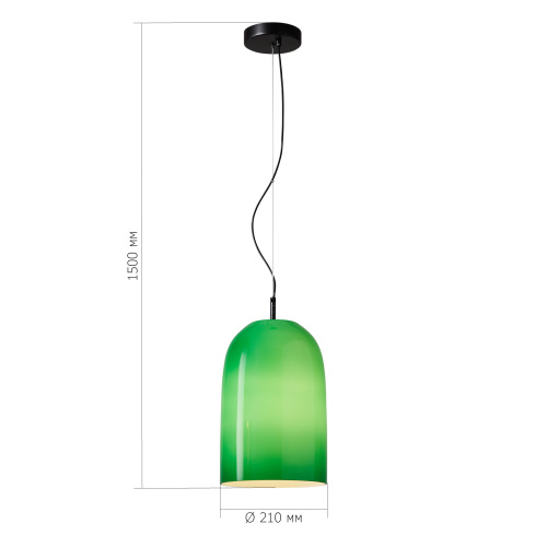 SL2001.413.01 Светильник подвесной ST-Luce Черный/Зеленый E27 1*60W MILO фото 2