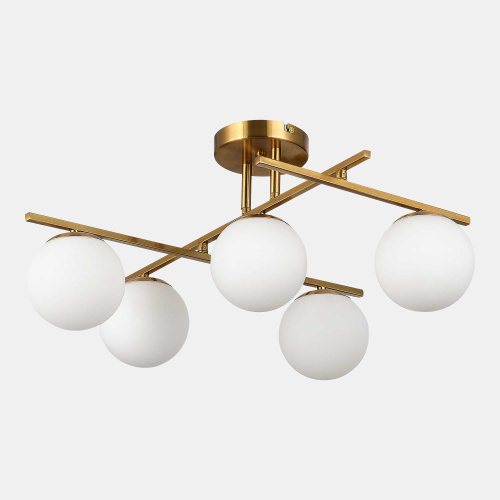 SLE1195-302-05 Светильник потолочный Латунь/Белый E14 5*40W SIERRA фото 8