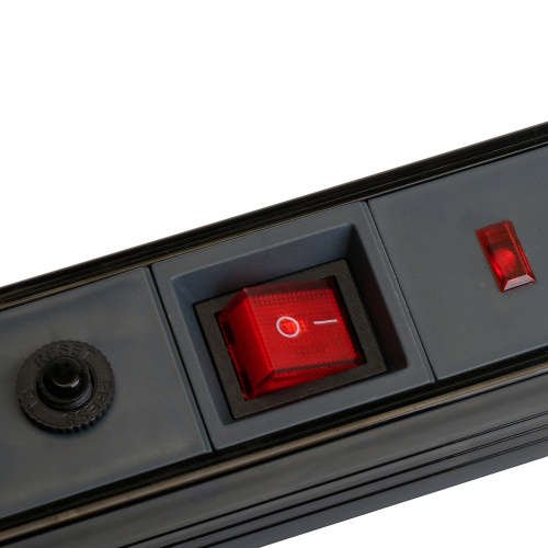 Сетевой фильтр 3-местный с/з STEKKER 3x1мм2, 1,8 м, 250В, 16А, серия Techno, HM22-31-02, черный фото 6