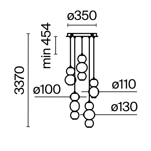 Подвесной светильник Maytoni MOD273PL-L80CH3K фото 4