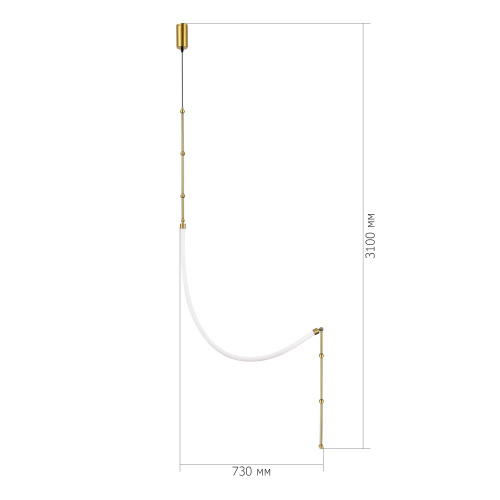 SL6132.301.20 Светильник настенно-потолочный ST-Luce Латунь/Белый LED 1*20W 3000K STRAP