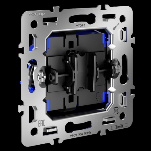 Механизм выключателя с самовозвратом одноклавишного 10А, S70 Voltum VLS0106M Механизм выключателя с самовозвратом одноклавишного 10А, S70 Voltum VLS0106M