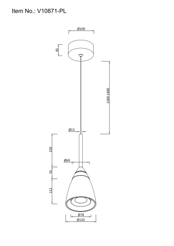 Светильник подвесной светодиодный Moderli V10871-PL Leina фото 5