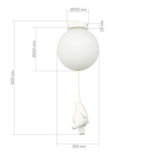 SLE115422-01 Подвес Белый/Белый E27 1*60W MODENA фото 2